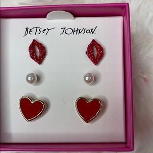 Betsey Johnson multi set earrings